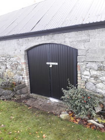 pvc garage doors  bog oak black
